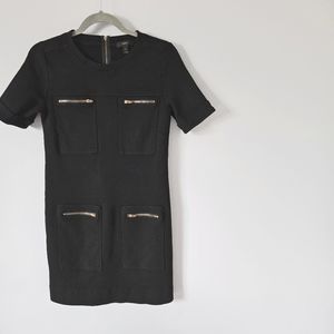 J Crew Black Ponte Shift Dress